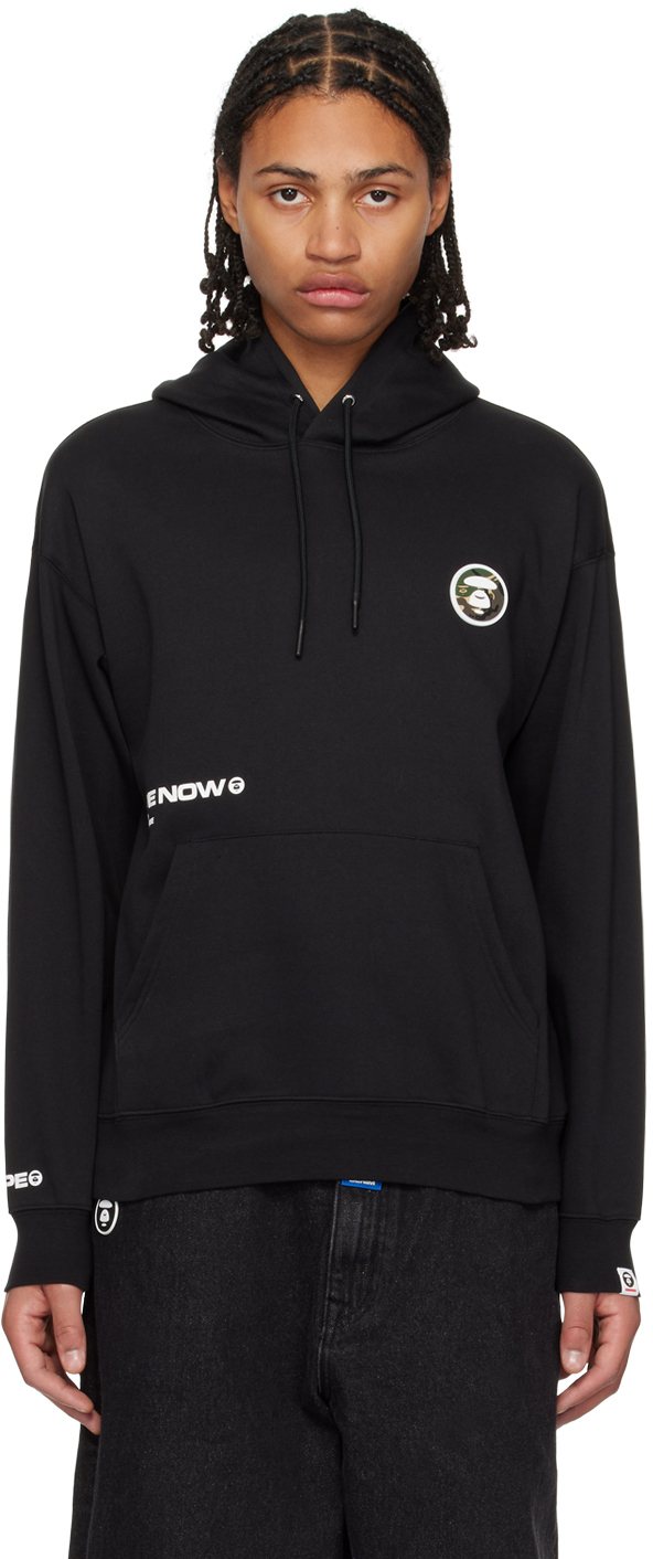 AAPE by A Bathing Ape Black Print Hoodie AAPE by A Bathing Ape