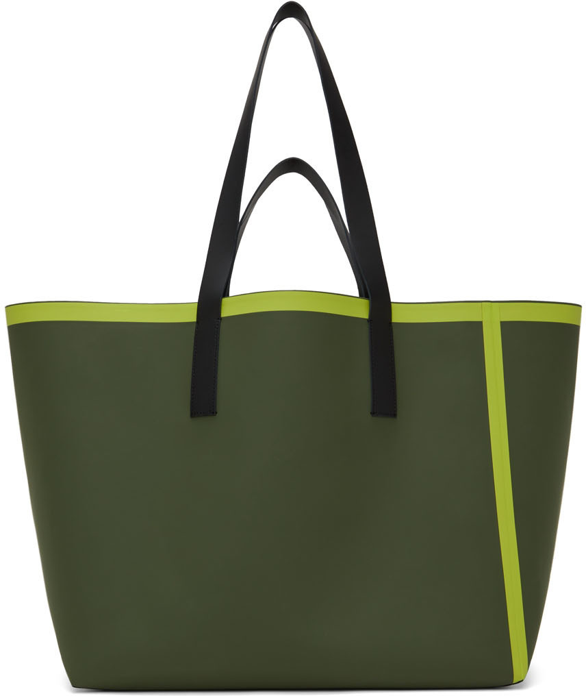 Dries Van Noten Green Big Tote Dries Van Noten
