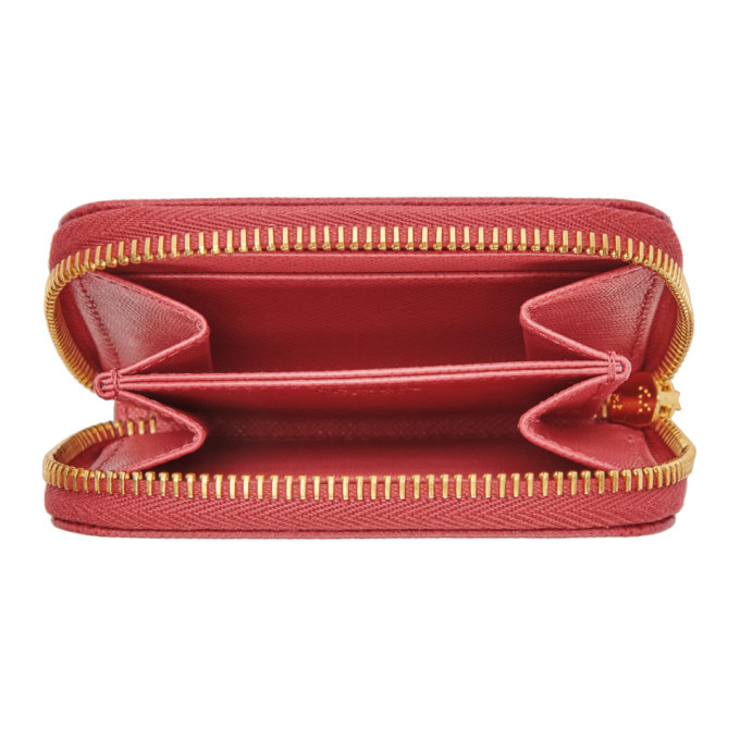 Prada Pink Mini Zip Around Wallet Prada