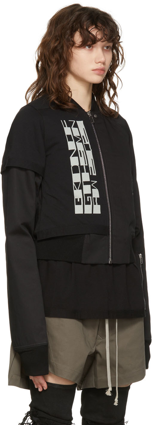 Rick Owens Drkshdw Black Faun Bomber 