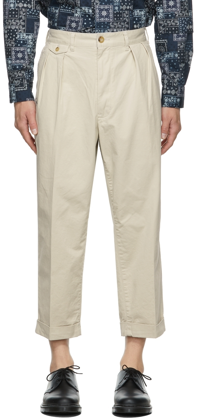 BEAMS PLUS Twill 2 Pleats Trousers 