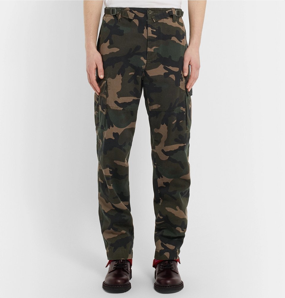 Valentino - Slim-Fit Camouflage-Print Cotton Cargo Trousers - Men ...
