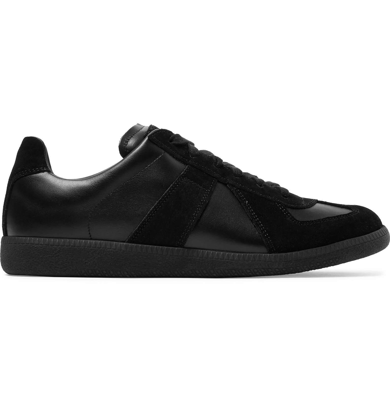 Maison Margiela - Replica Suede and Leather Sneakers - Black Maison ...