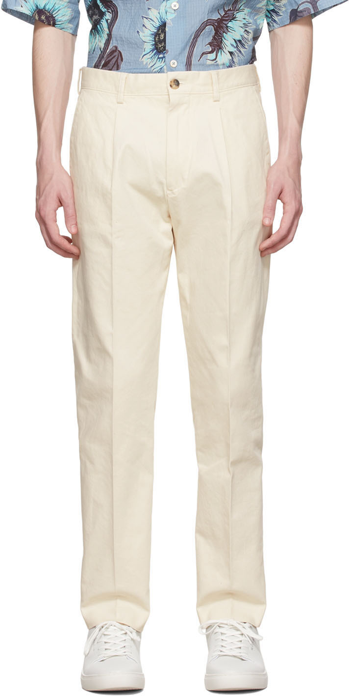 Photo: Paul Smith Off-White Cotton Trousers