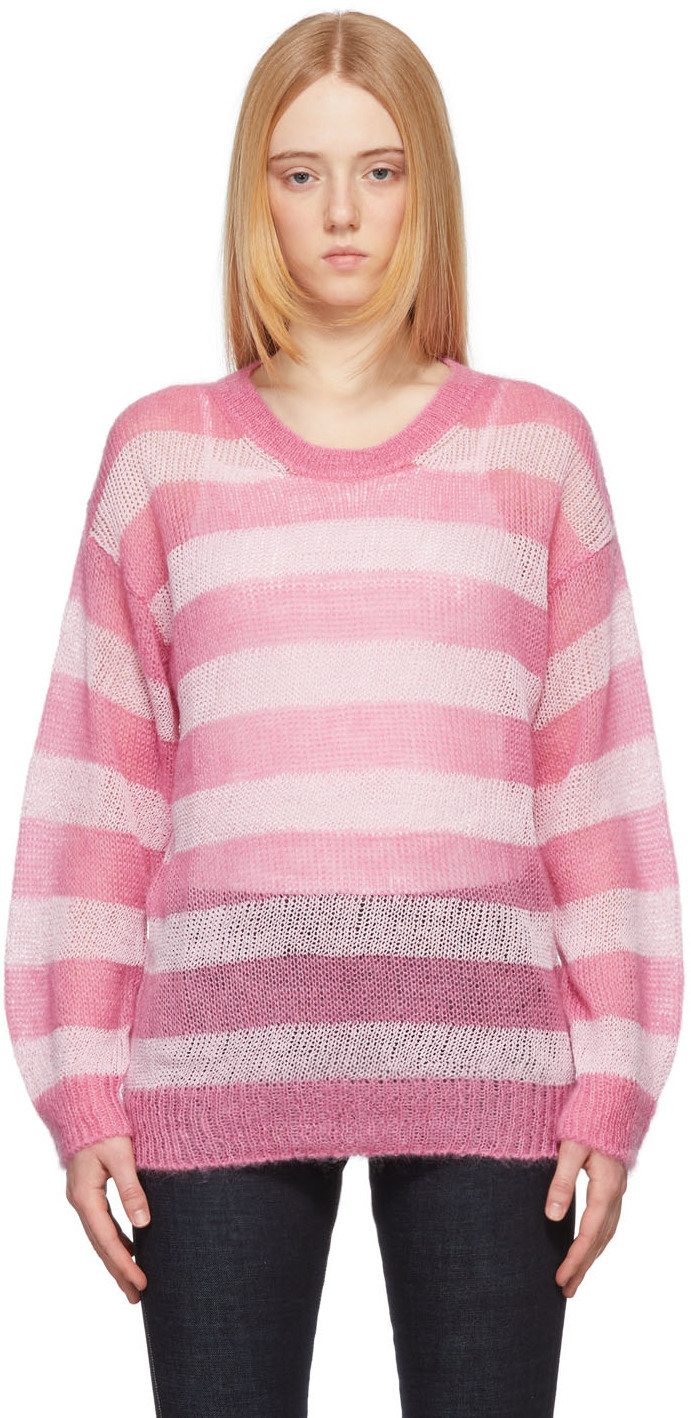 TheOpen Product Pink Mohair Stripe Sweater TheOpen Product