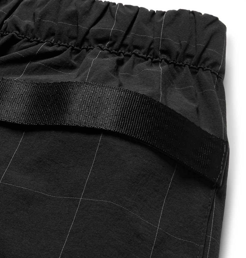 Nike - Sportswear Tech Pack Checked Stretch-Nylon Shorts - Black Nike