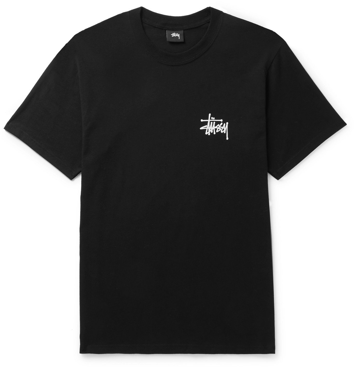 Stüssy - Logo-Print Cotton-Jersey T-Shirt - Black Stussy