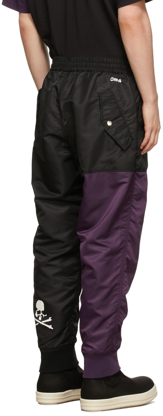 mastermind JAPAN Black & Purple C2H4 Edition Bomber Pants