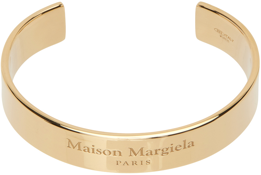 Photo: Maison Margiela Gold Engraved Cuff Bracelet