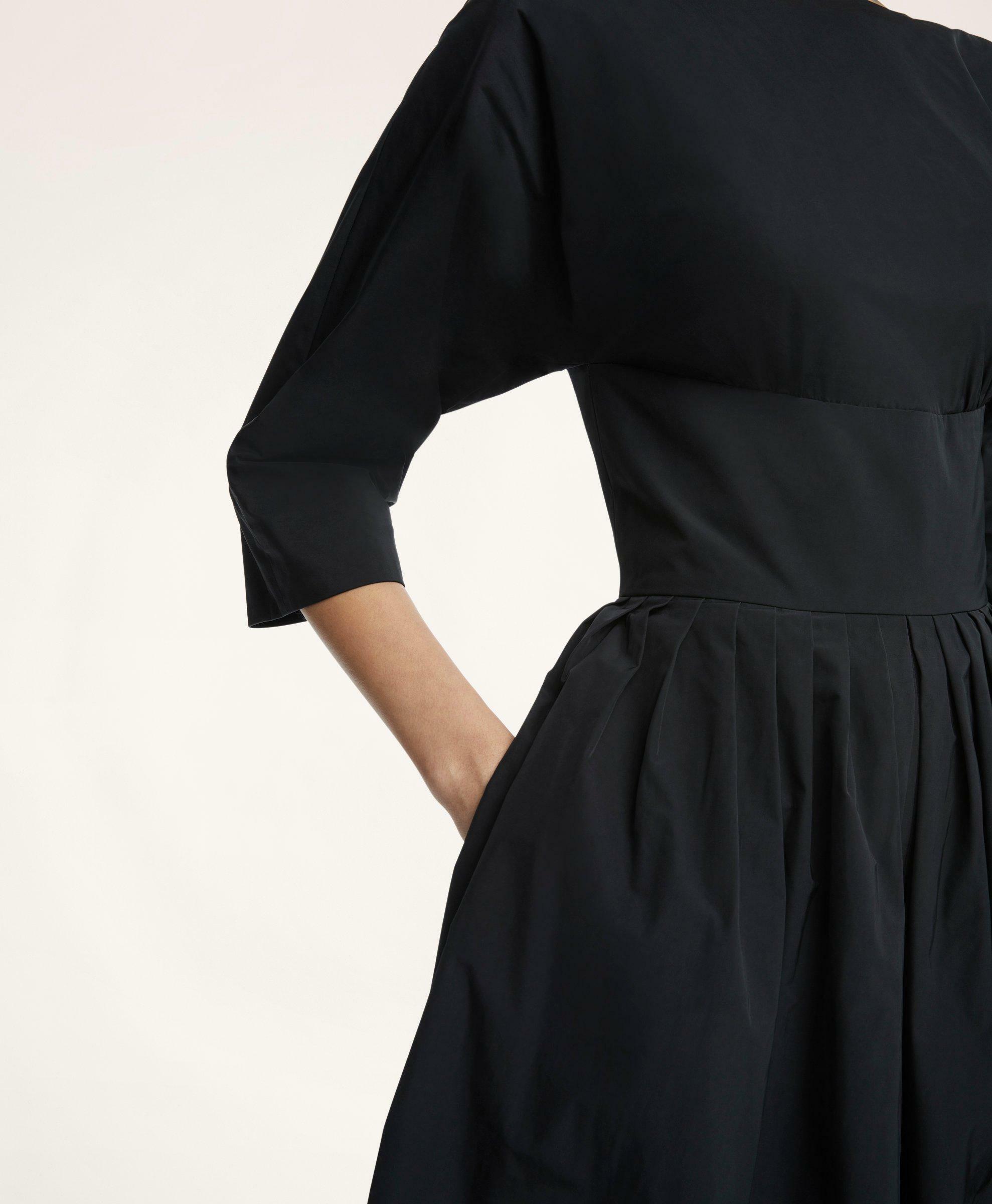 Brooks Brothers Women's Taffeta Pleated Dress | Black