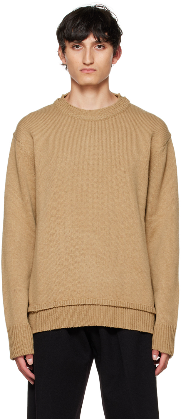 Maison Margiela Beige Layered Sweater Maison Margiela