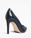 Brooks Brothers Women's Leather Whipstitch Point-Toe Pumps Shoes | Navy