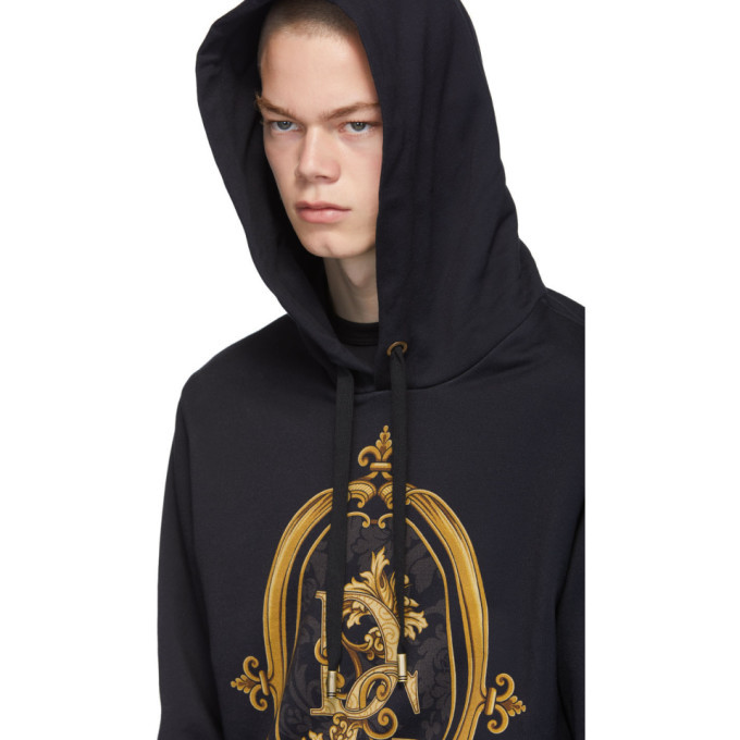 Dolce and Gabbana Black Sacro Logo Hoodie Dolce & Gabbana