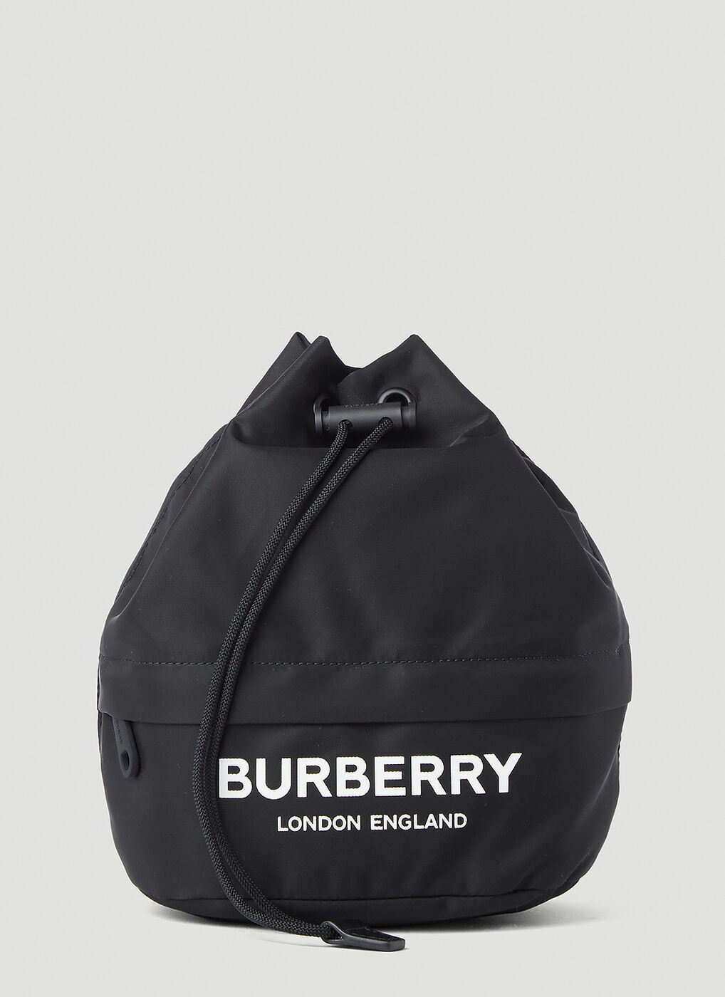 Phoebe Drawstring Pouch Bag in Black Burberry