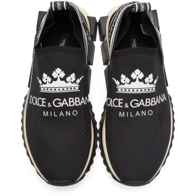 Dolce and Gabbana Black Logo Sorrento Sneakers Dolce & Gabbana