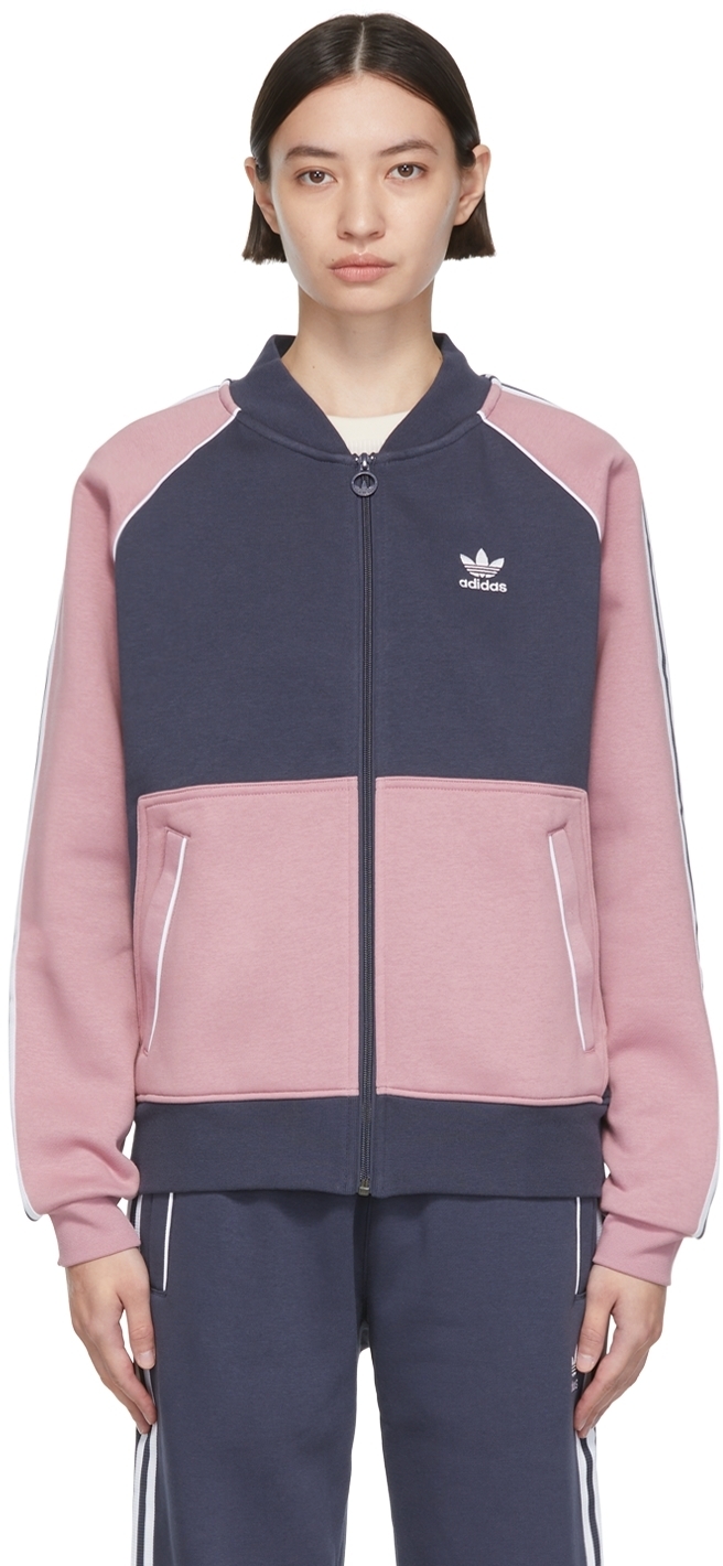 Photo: adidas Originals Navy & Pink Cotton Sweater