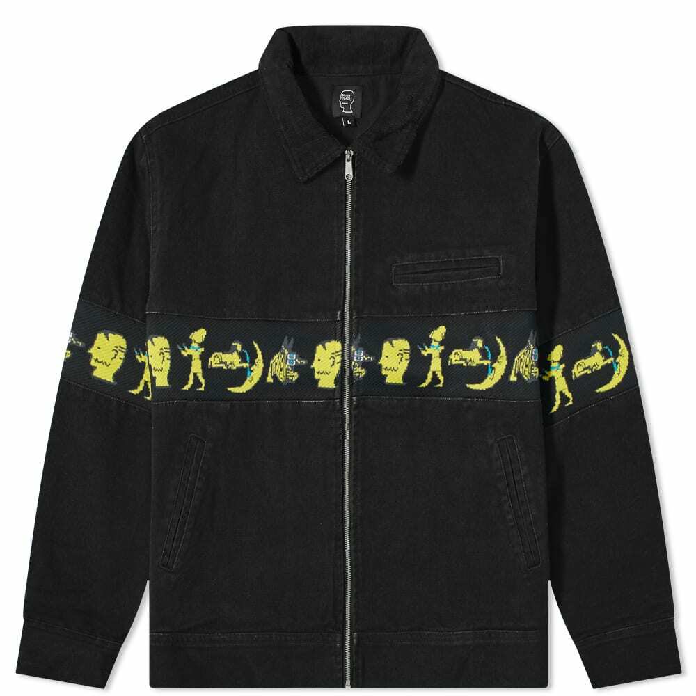 Brain Dead Men's Egyptian Canvas Jacket in Washed Black Brain Dead