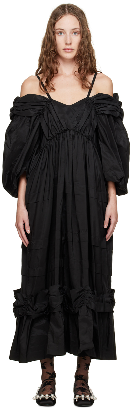 Simone Rocha Black Tiered Maxi Dress Simone Rocha