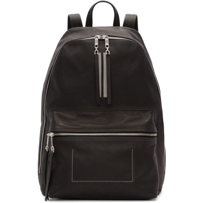 Rick Owens Black Leather Classic Backpack Rick Owens