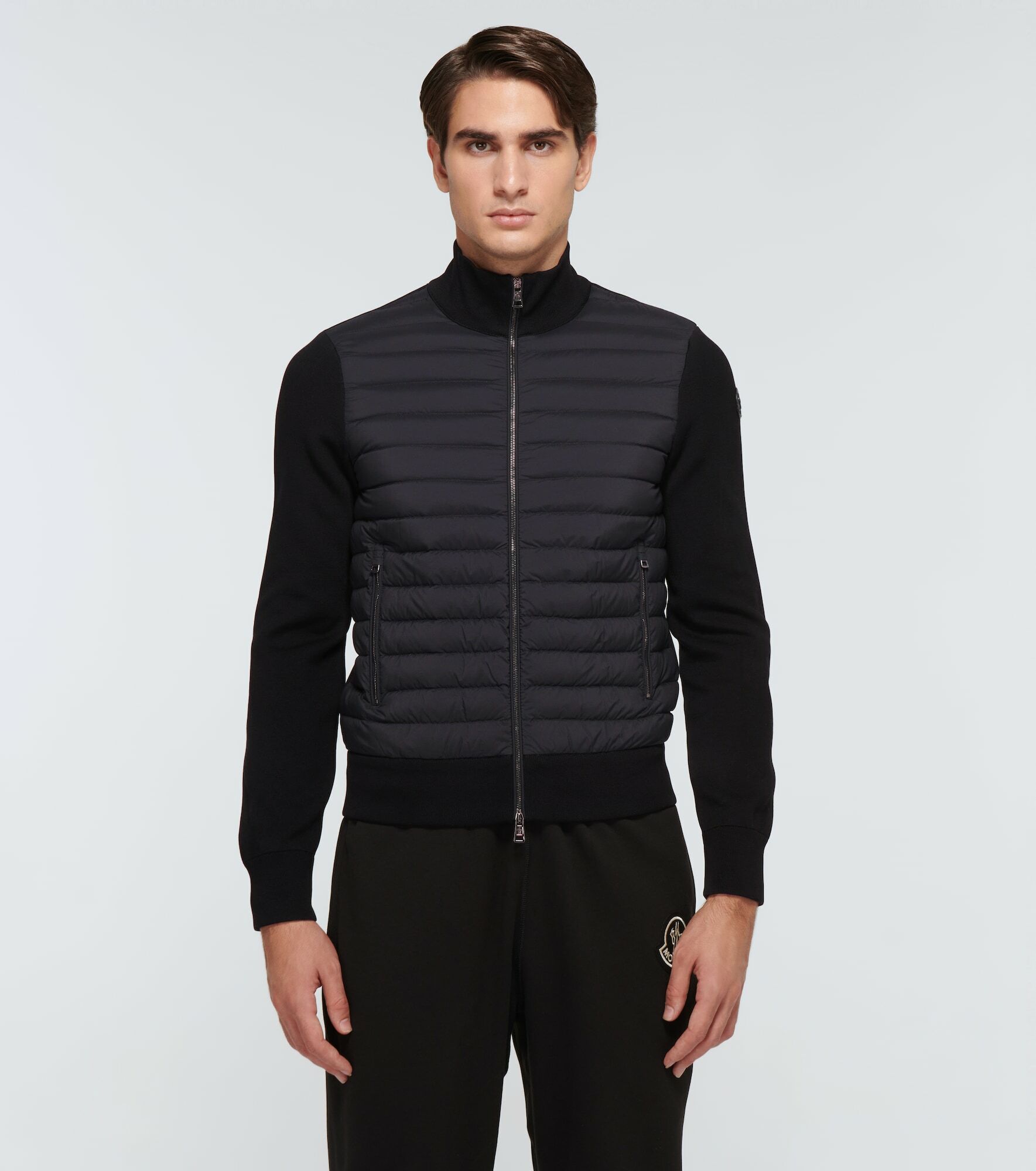 Moncler doudoune bi-matière cardigan main image 1