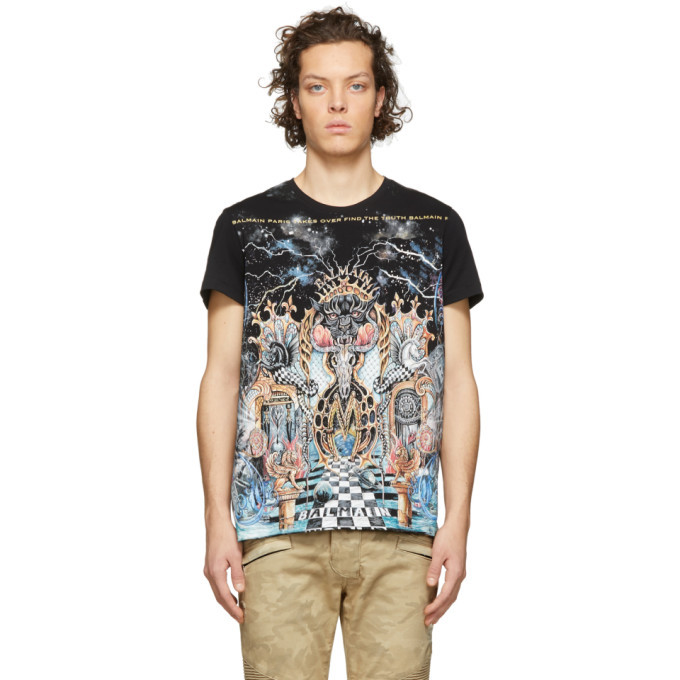 Multicolor Graphic T-Shirt Balmain