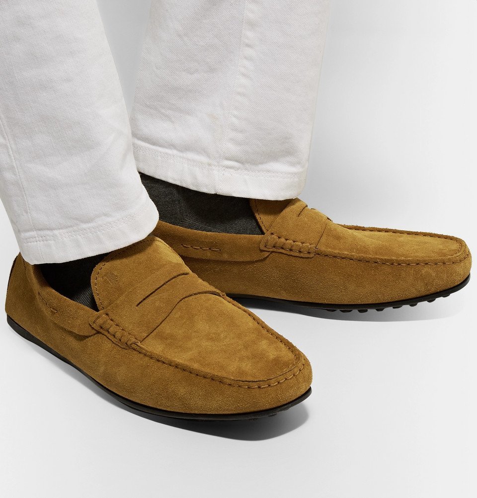 City Gommino Suede Penny Loafers 