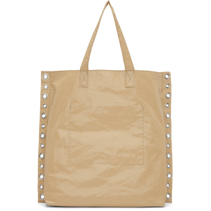 Tricot Comme Des Garcons Beige Large Rivet Detail Tote Tricot Comme Des Garcons