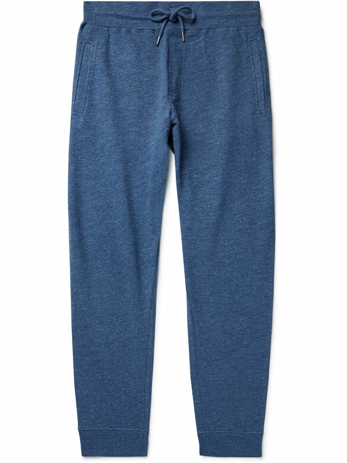 Photo: Peter Millar - Lava Wash Slim-Fit Tapered Stretch Cotton and Modal-Blend Jersey Sweatpants - Blue