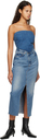 Reformation Blue Nila Denim Midi Skirt