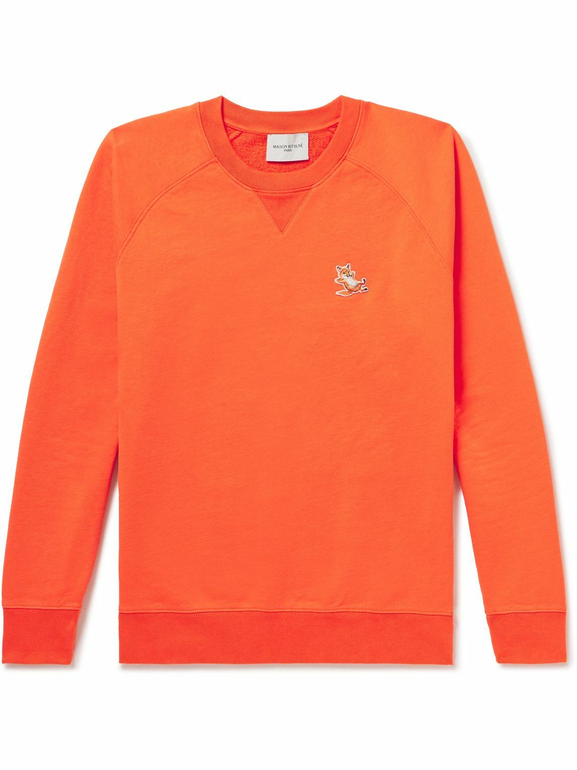 Maison Kitsuné - Chillax Fox Logo-Appliquéd Cotton-Jersey Sweatshirt ...