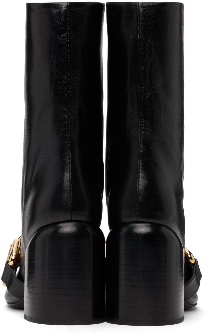 Jil Sander Black Nikky Chain Boots Jil Sander