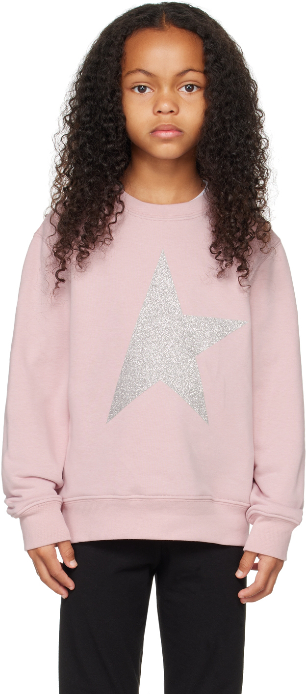 Golden Goose Kids Pink Star Sweatshirt Golden Goose Deluxe Brand