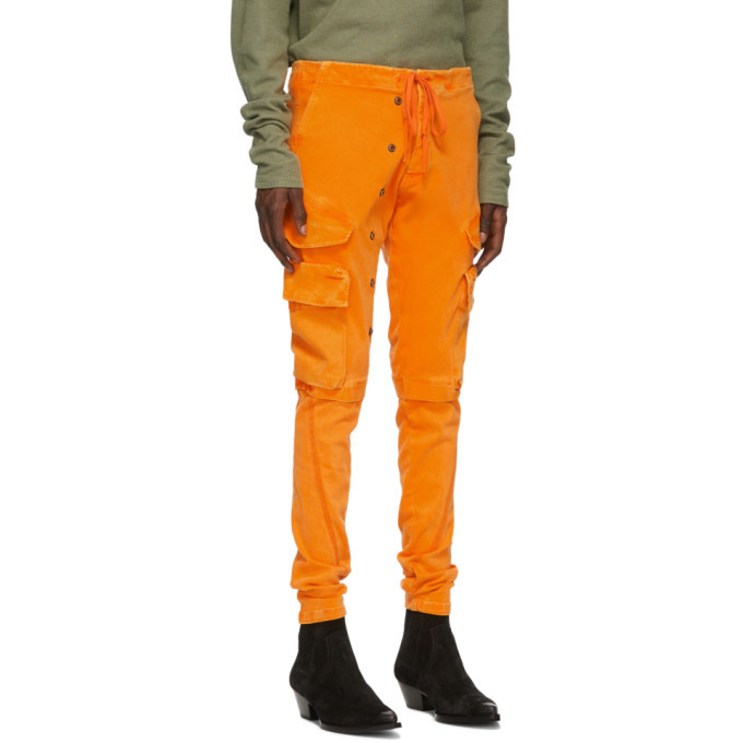 Greg Lauren Orange Army Cargo Pants 