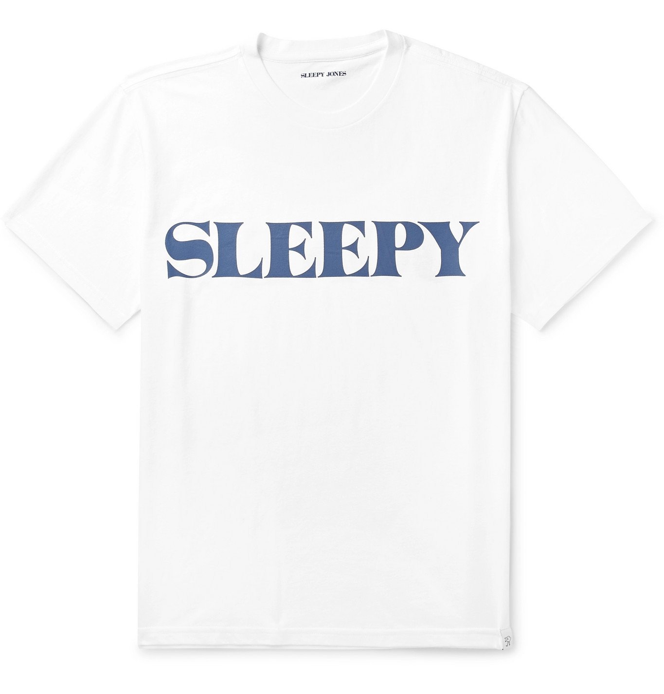 Sleepy Jones Jackson LogoPrint CottonJersey TShirt White Sleepy