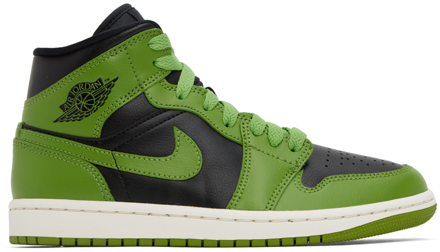 jordans green and black