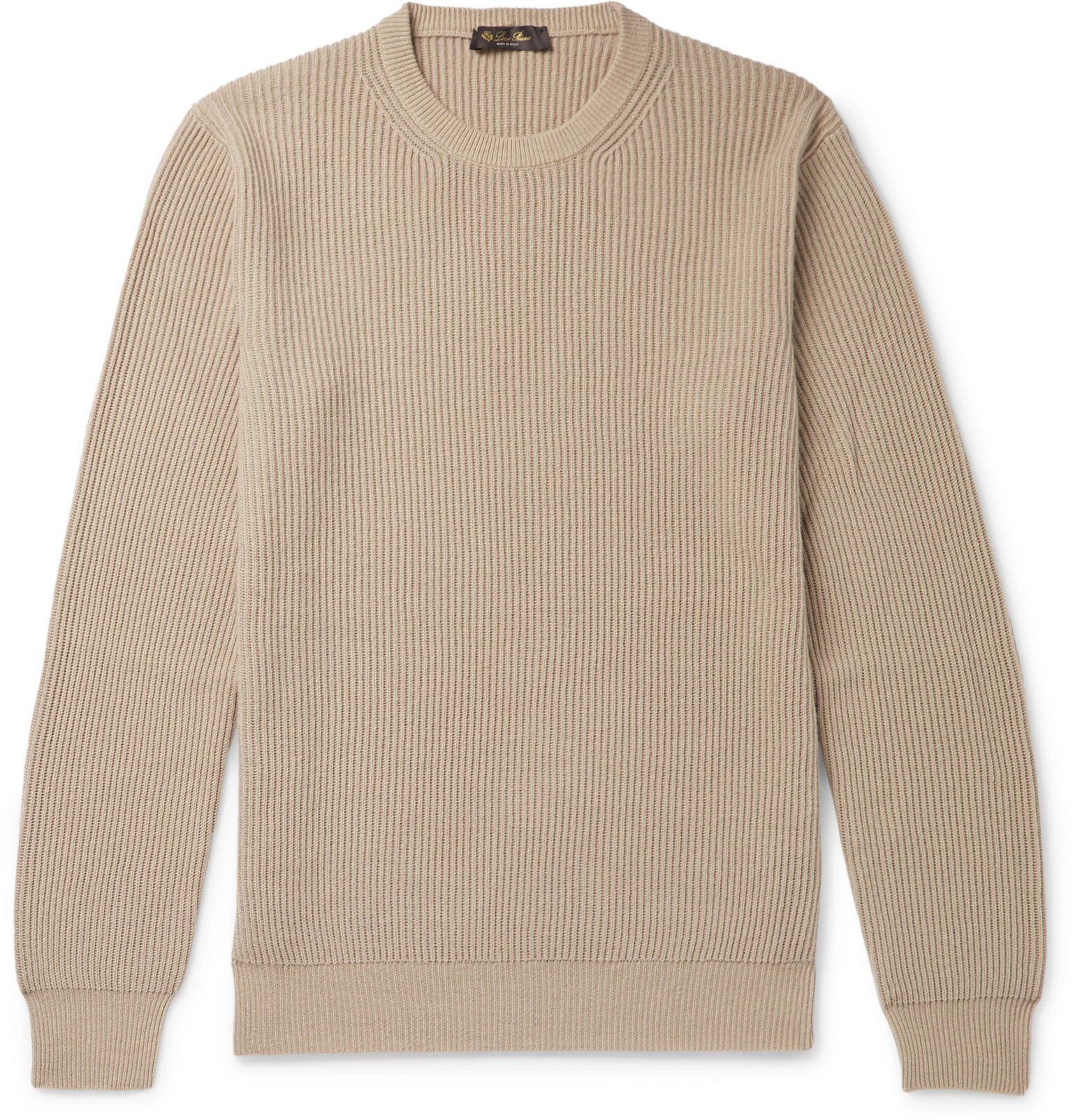 Loro Piana - Girocollo Riverside Garment-Dyed Ribbed Cashmere Sweater ...