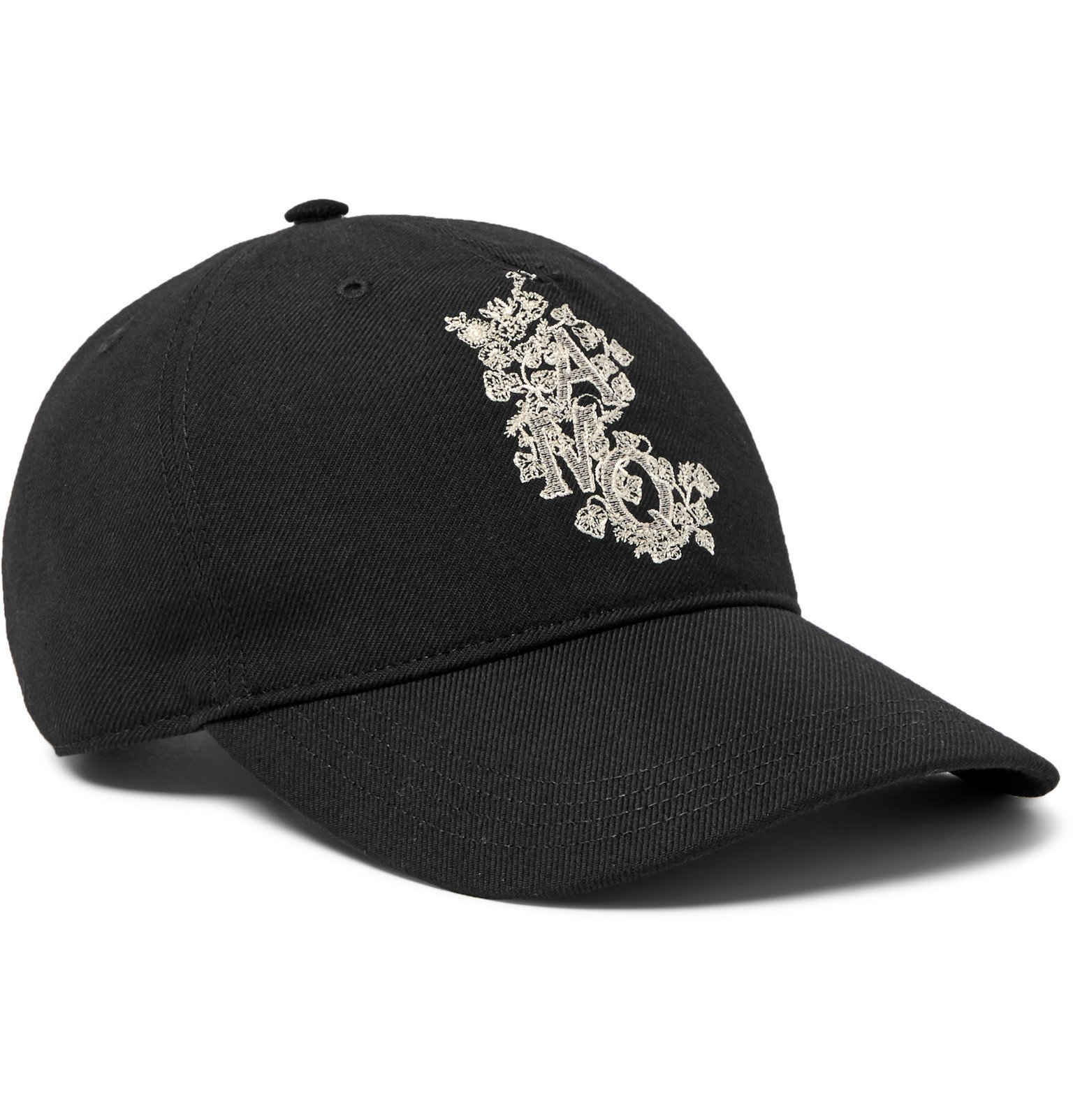 Alexander McQueen - Logo-Embroidered Twill Baseball Cap - Black ...