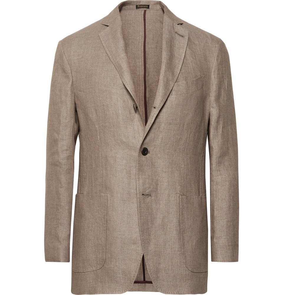 unstructured linen blazer