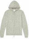 Allude - Wool and Cashmere-Blend Zip-Up Hoodie - Gray
