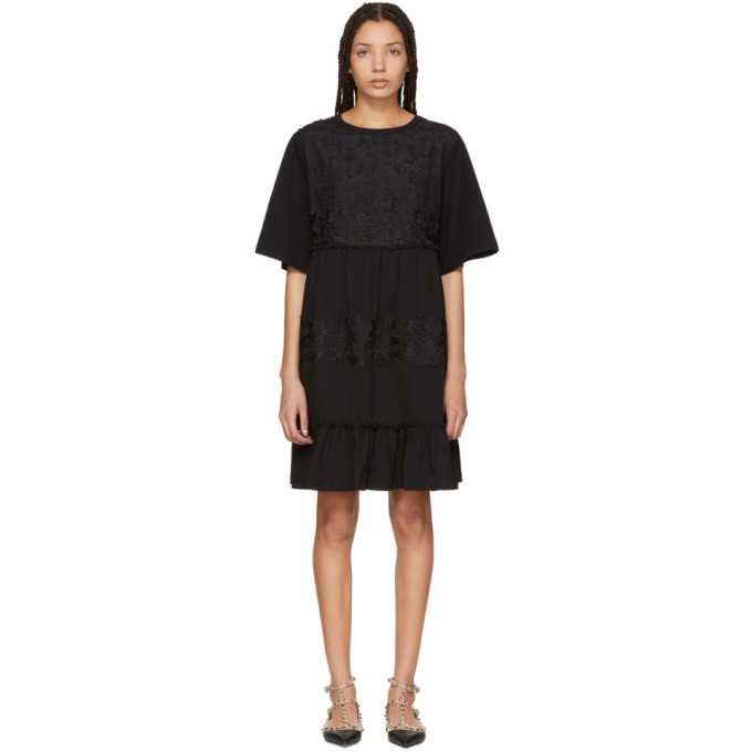 See by Chloe Black Lace Overlay Flowy Dress See by Chloe