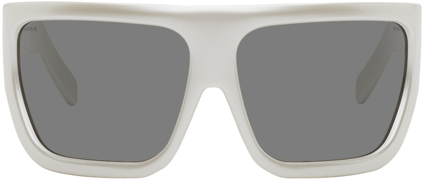 Rick Owens Silver Davis Sunglasses