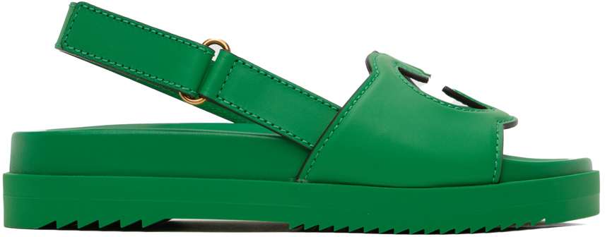 Gucci Green Interlocking G Sandals Gucci