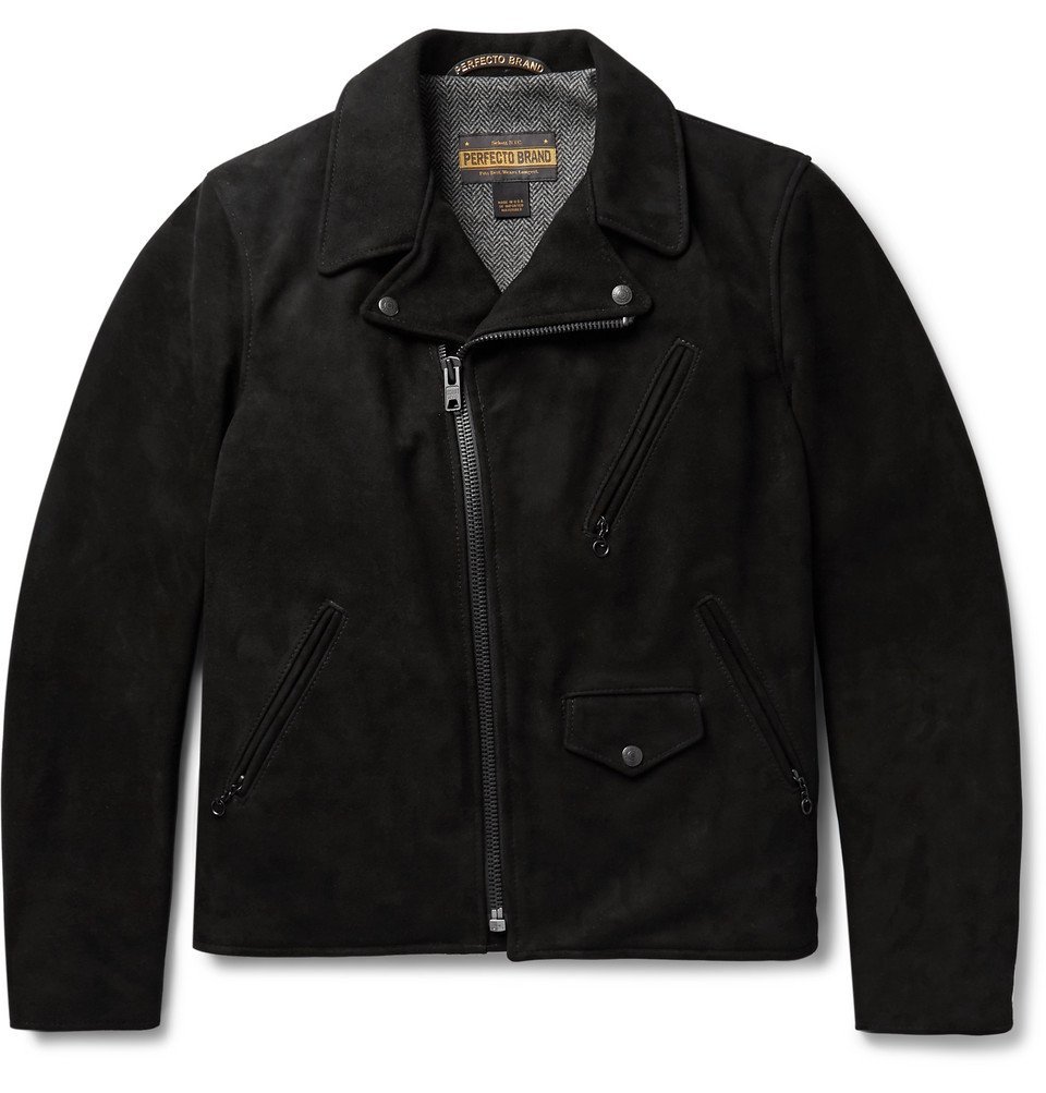 Schott - Perfecto Suede Biker Jacket - Black Schott