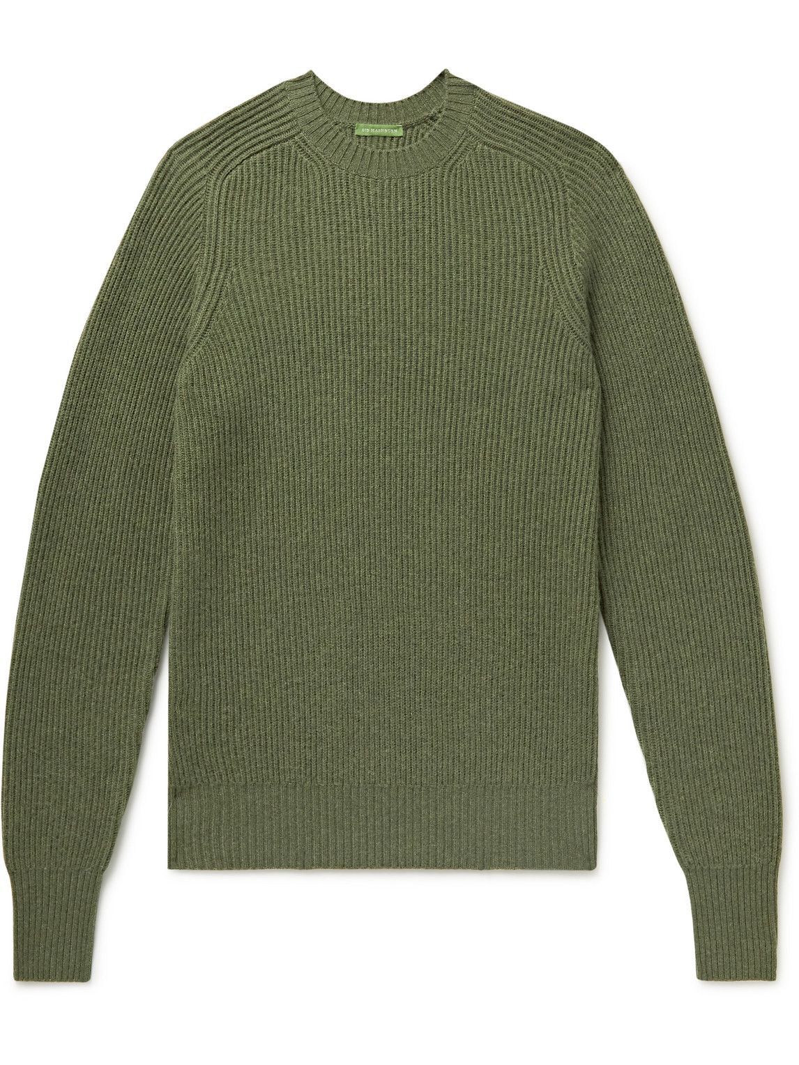 Sid Mashburn - Slim-Fit Ribbed Merino Wool-Blend Sweater - Green Sid ...