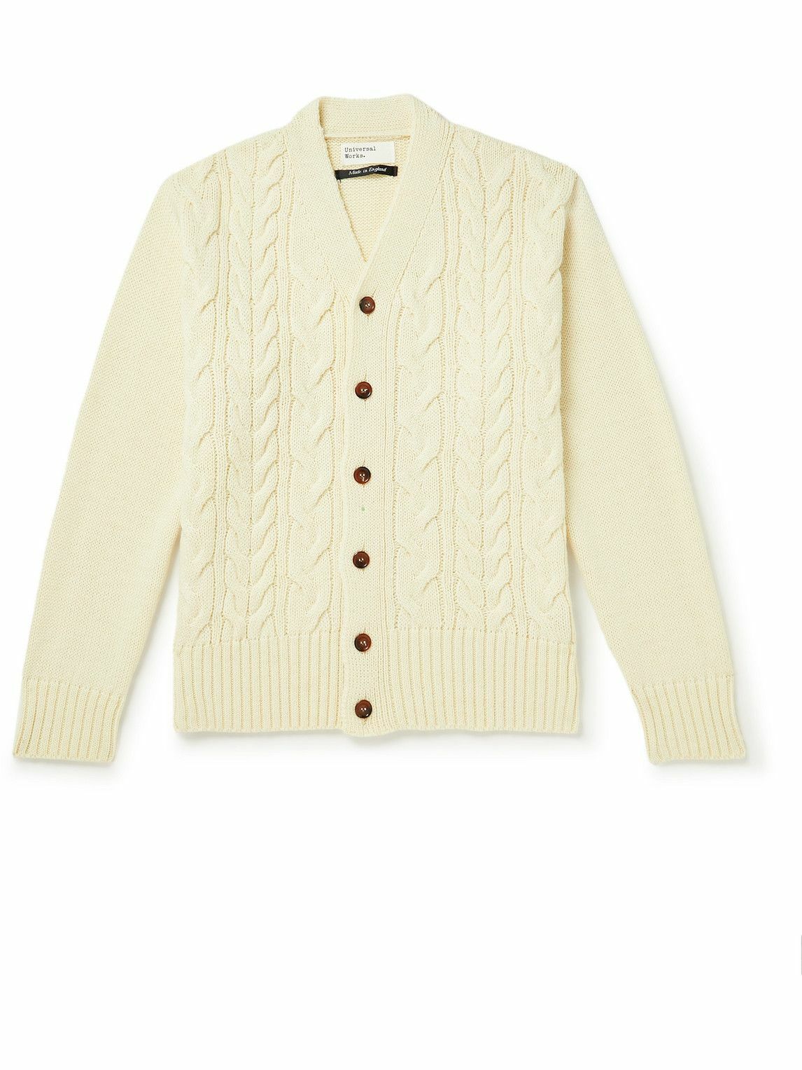 Universal Works - Cable-Knit Wool-Blend Cardigan - Neutrals Universal Works