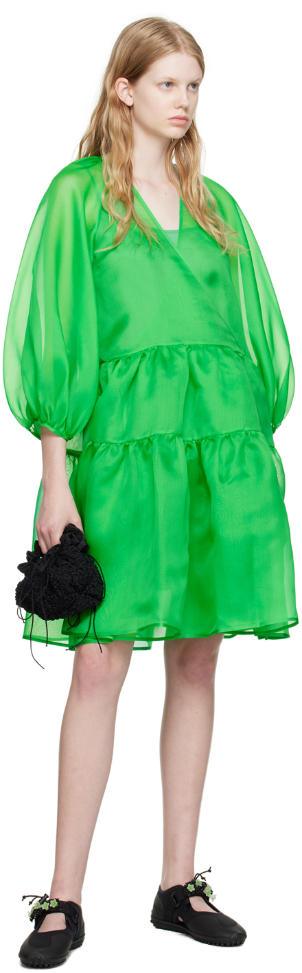 Cecilie Bahnsen Green Mirabelle Midi Dress Cecilie Bahnsen