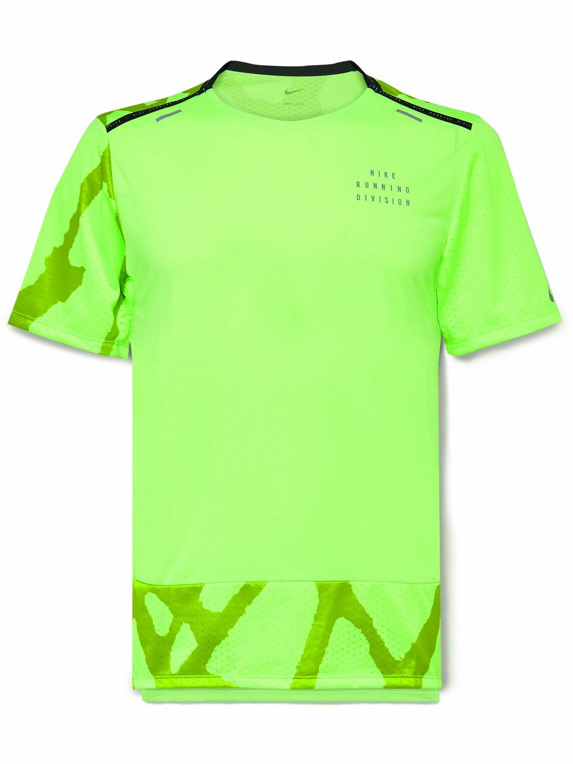 Photo: Nike Running - Rise 365 Run Division Printed Dri-FIT T-Shirt - Yellow