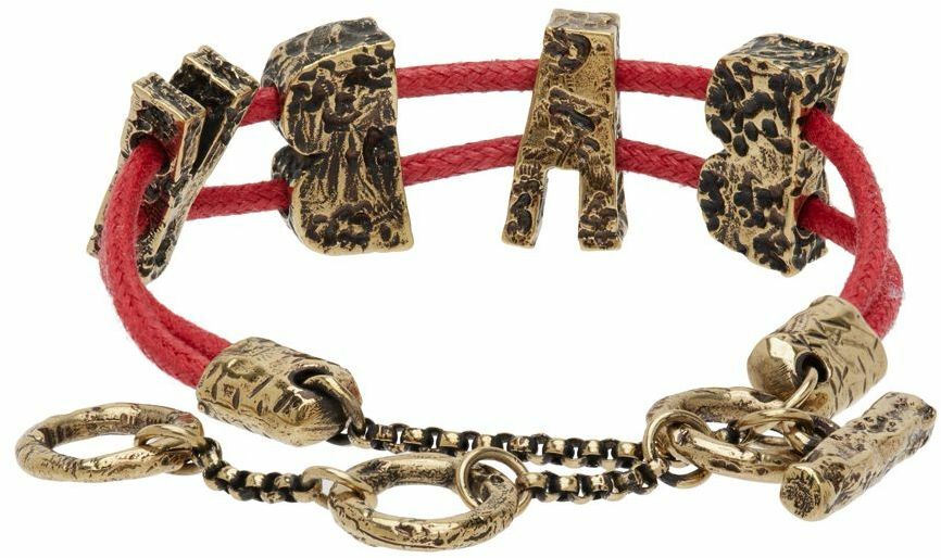 Acne Studios Red 'Baby' Bracelet Acne Studios