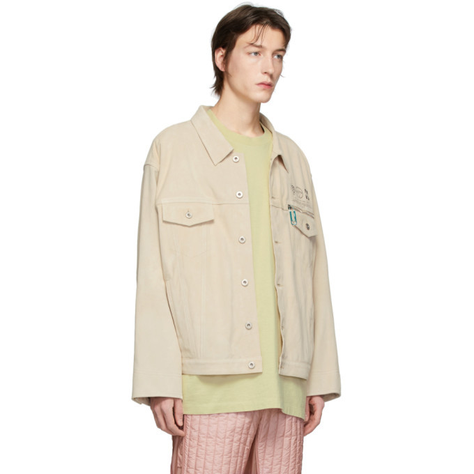 off white suede jacket