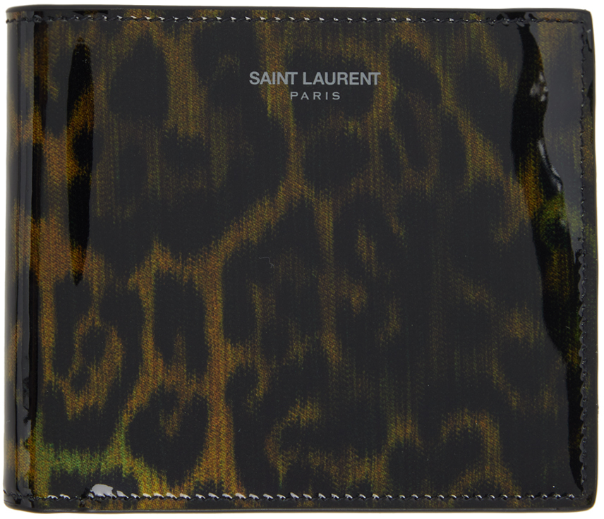 saint laurent leopard wallet